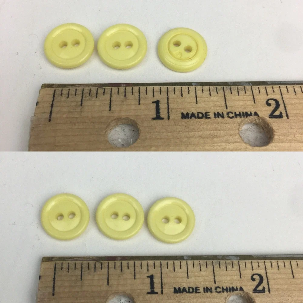 Mixed Sets of Small Yellow Buttons Shank Back 2 and 4 Hole Vintage Craft Art Sew